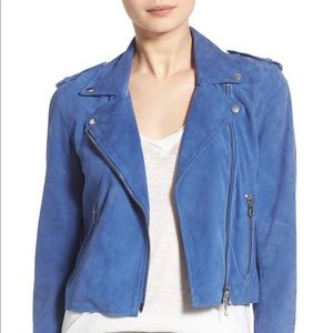 PAM & GELA Suede Moto blue Jacket size M